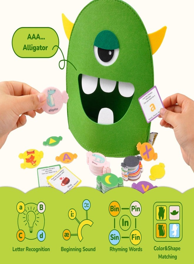 CHEFAN Alphabet Learning Toy,The Alphabet Monster,Letter Recognition Matching Game,Montessori Preschool Toys,ABC Learning Toys for Kids Ages 3, 4, 5, 6 - Image 2